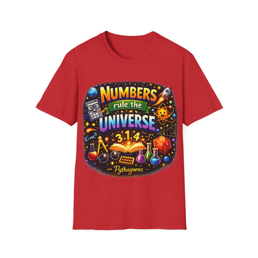 NUMBERS RULE THE UNIVERSE - ((BIG PRINT)) - Unisex Soft Style T-Shirt