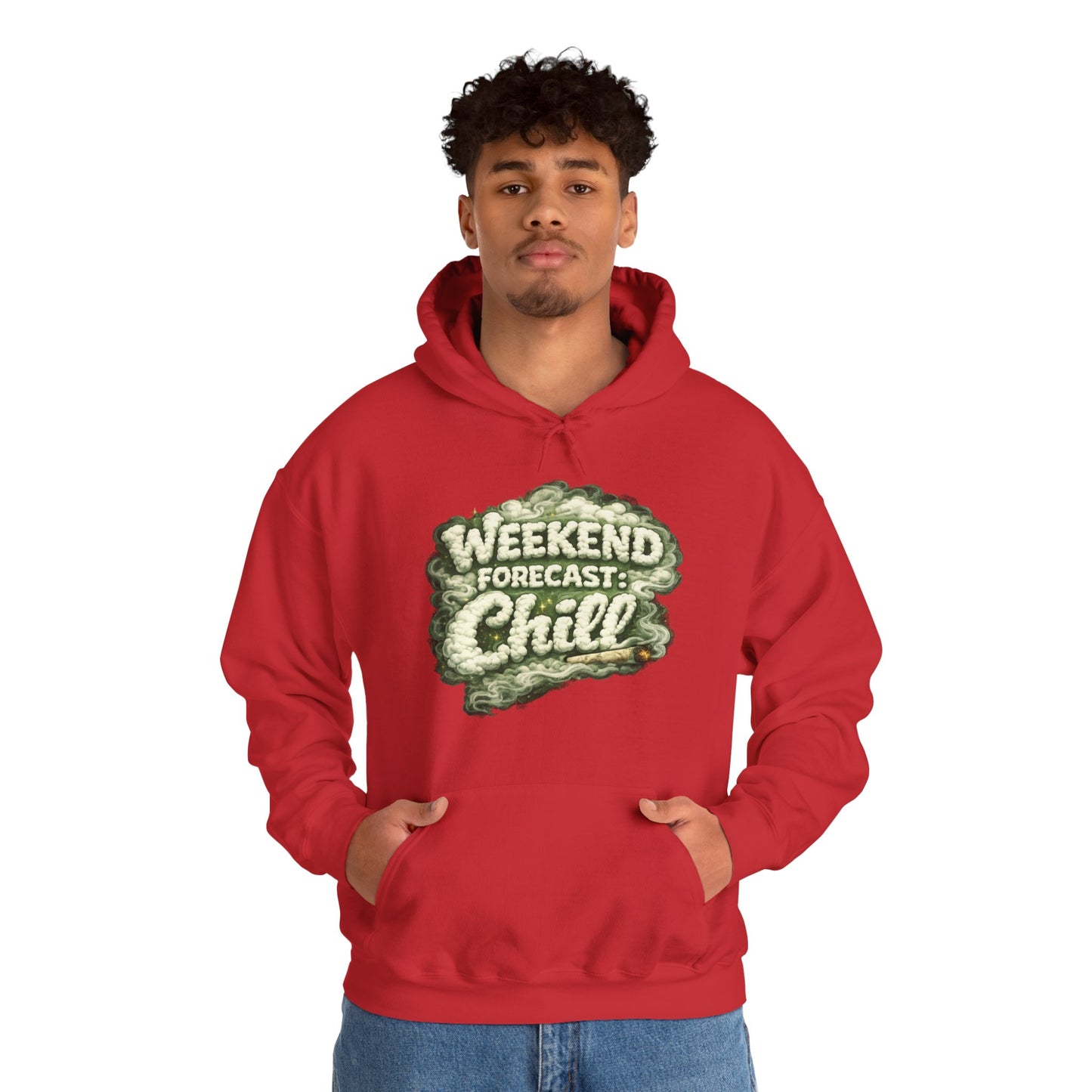 Weekend Forecast: Chill Hoodie | Funny Relaxed Graphic Pull-Over