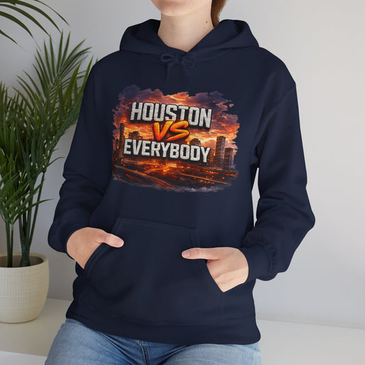 Houston vs Everybody Hoodie | H-Town Skyline Streetwear Pull-Over Hoodie