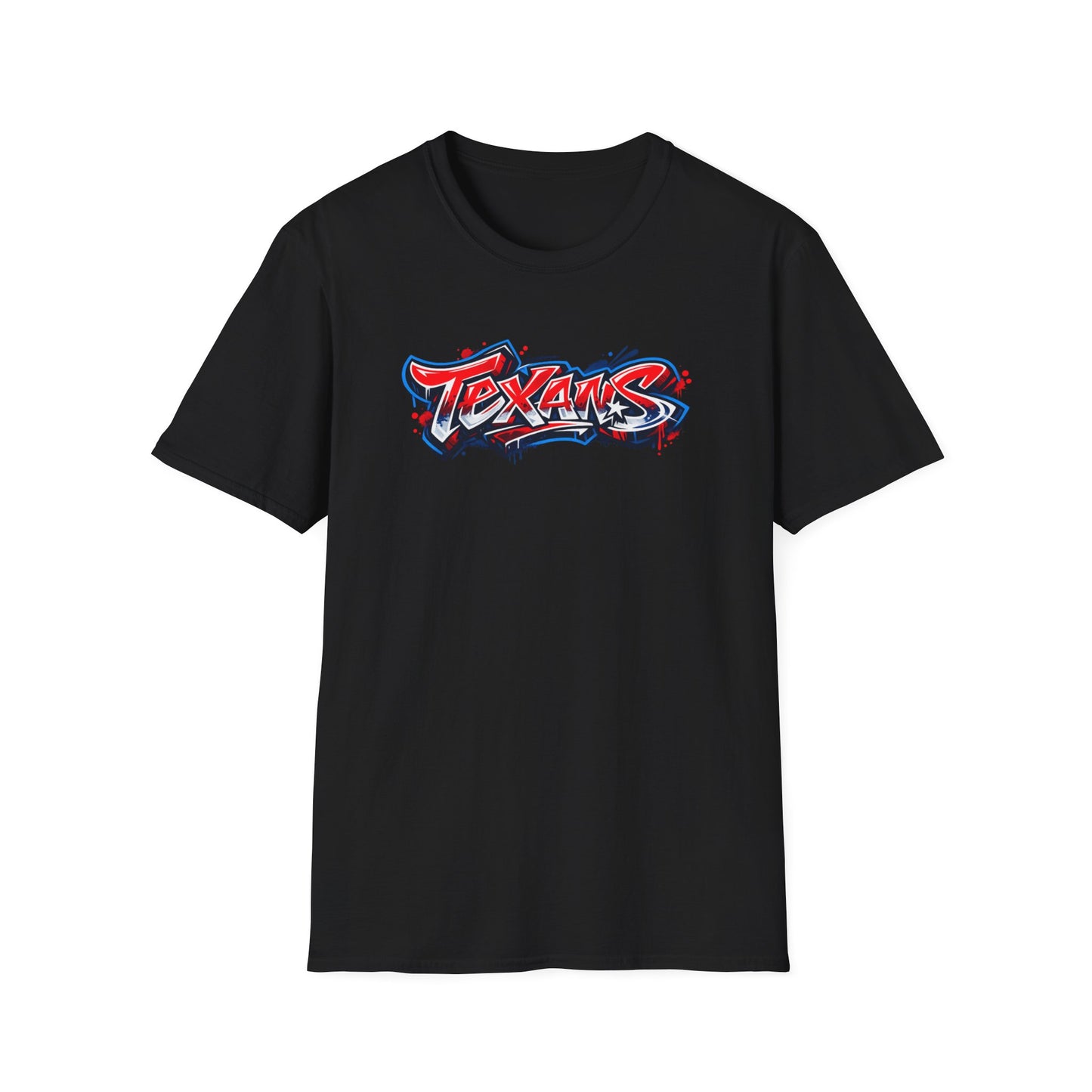 TEXANS-GRAFFITI ART - Unisex Soft Style T-Shirt