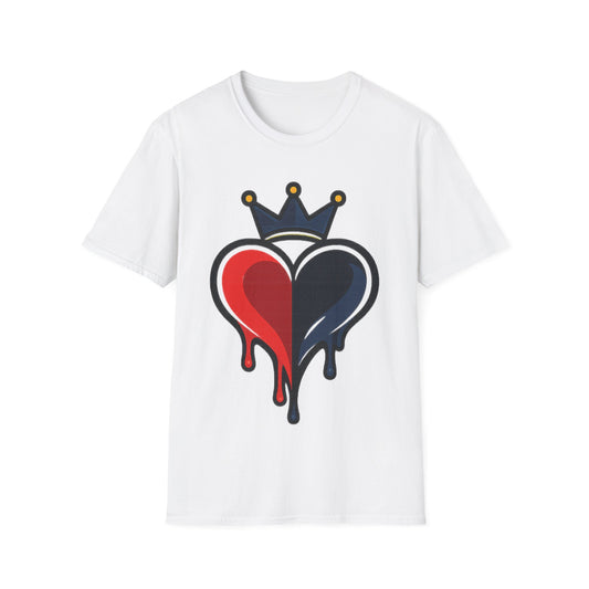 DRIPPING SPLIT HEART - ((BIG PRINT)) Unisex Soft Style T-Shirt