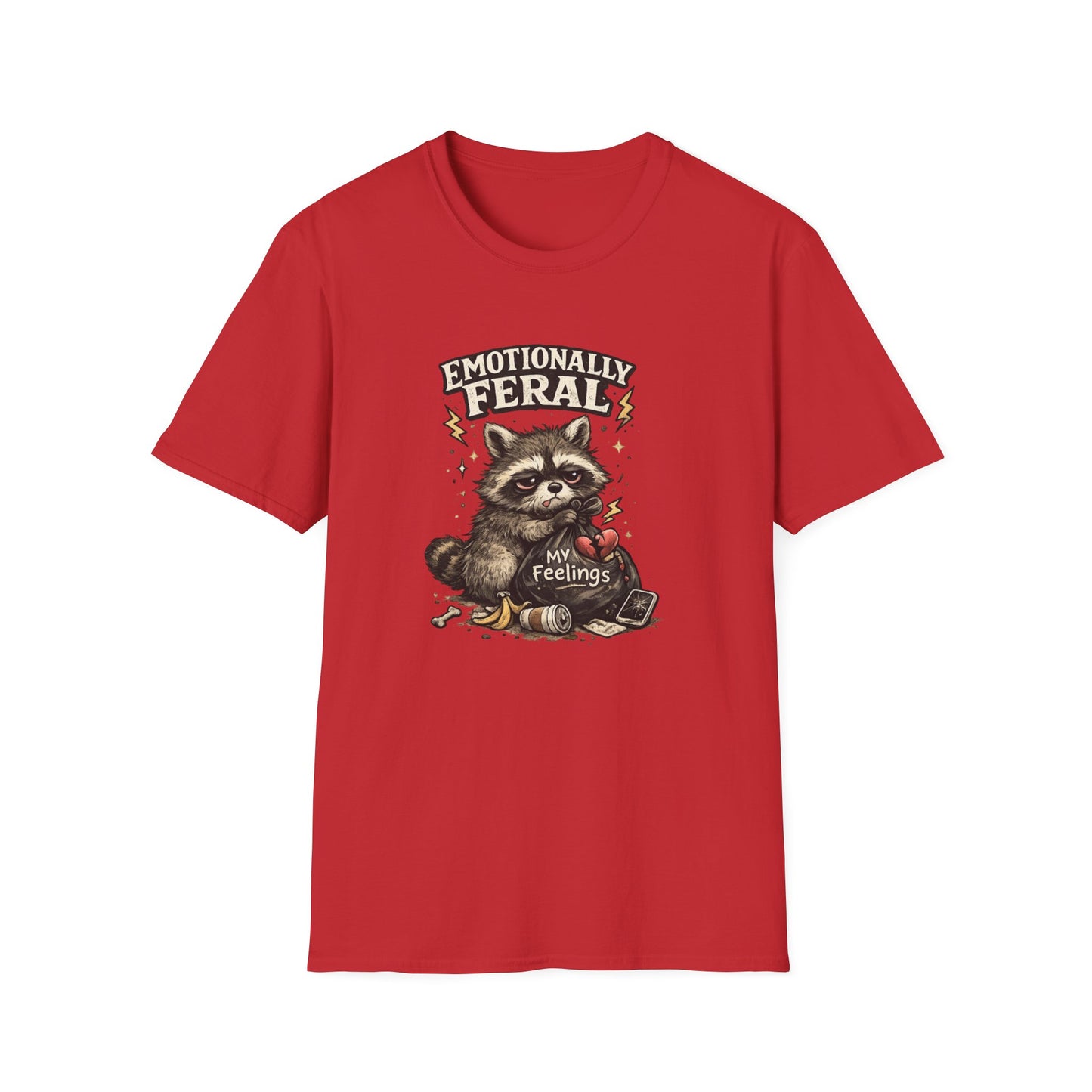 EMOTIONALLY FERAL - Unisex Soft Style T-Shirt