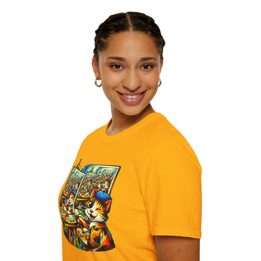 PAWCASSO - CAT ARTIST - Unisex Soft Style T-Shirt