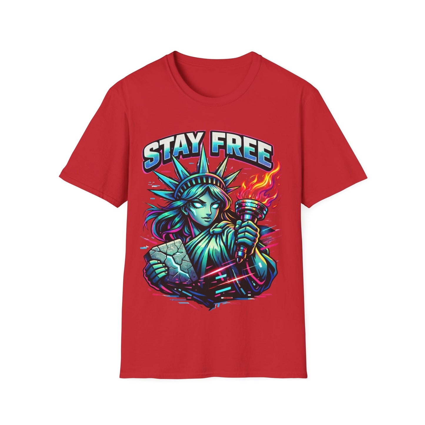 STATUE OF LIBERTY - ((BIG PRINT)) - Unisex Soft Style T-Shirt
