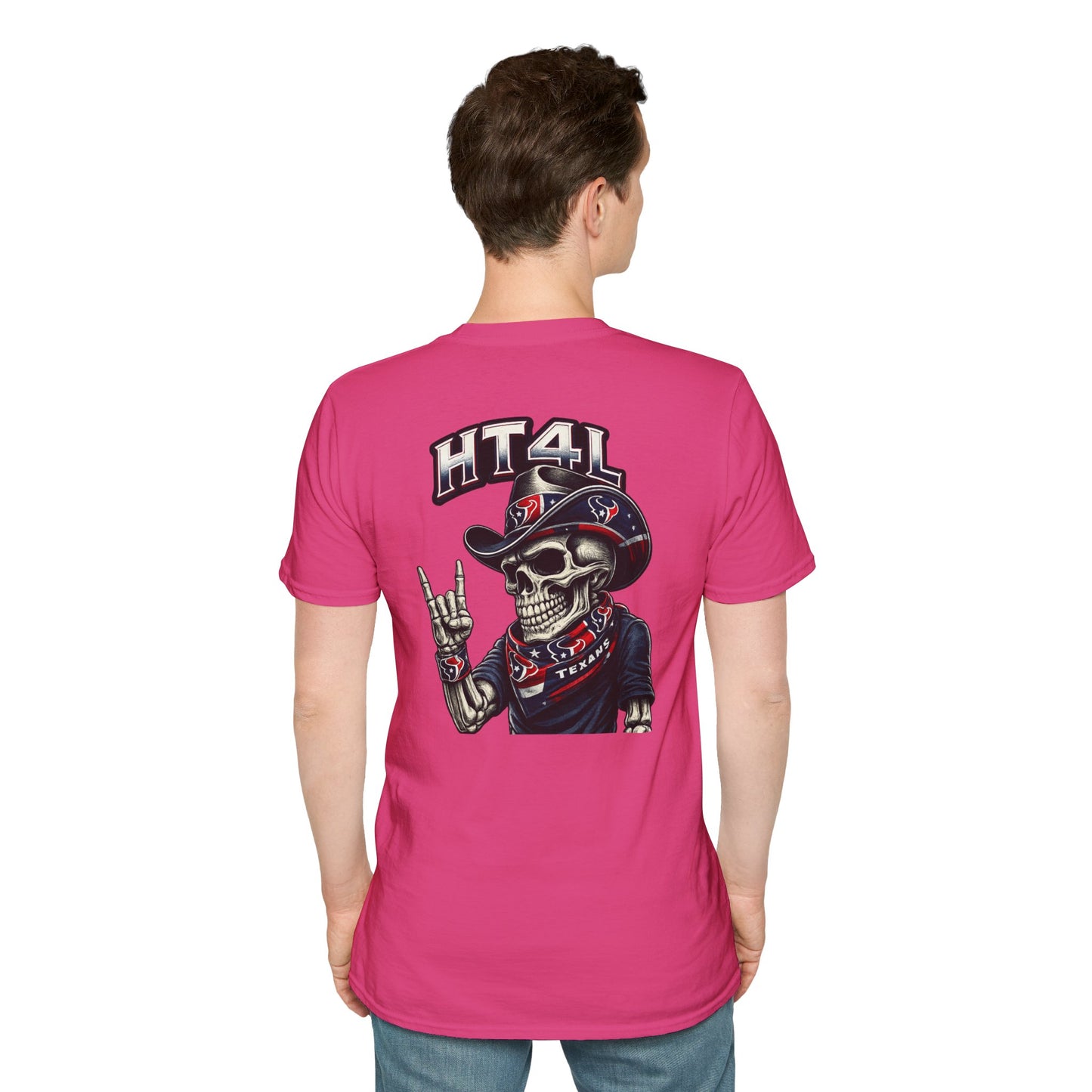 HT4L SKELETON DUDE REP DA H - Unisex Softstyle T-Shirt
