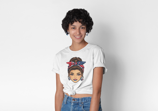 TEXANS FAN GIRL-FACE - Unisex Soft Style T-Shirt