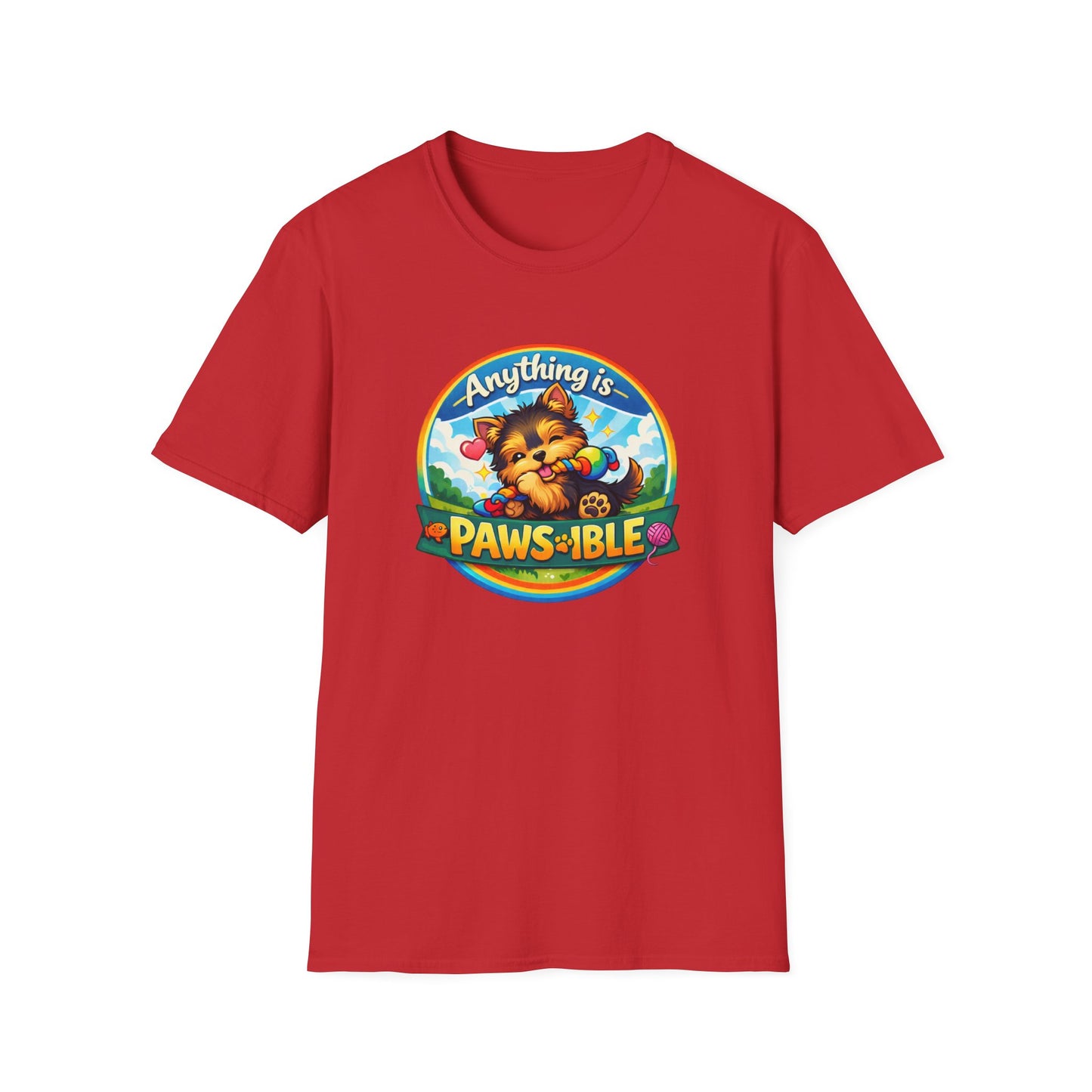 ANYTHING IS PAWSIBLE-PUPPY - Unisex Soft Style T-Shirt