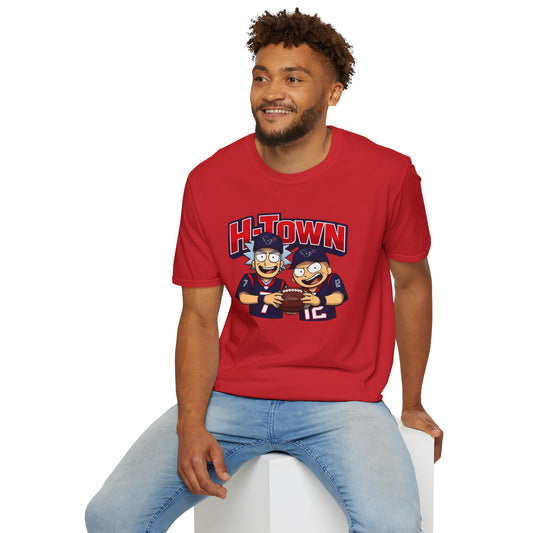 RICK N MORTY REPPIN TEXANS - Unisex Soft Style T-Shirt