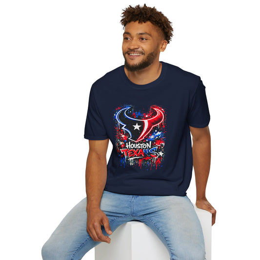 HOUSTON TEXANS - Graffiti Art - Unisex Soft Style T-Shirt