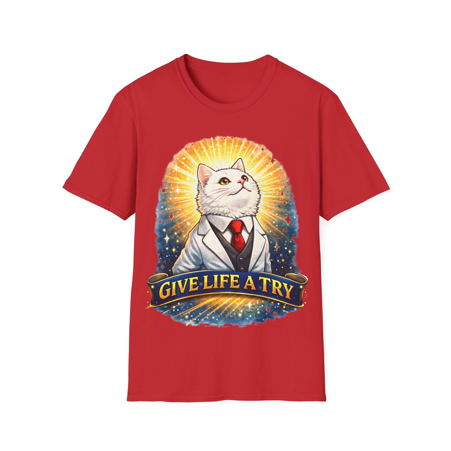 GIVE LIFE A TRY - ((BIG PRINT)) Unisex Soft Style T-Shirt