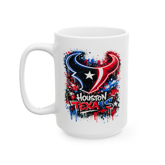 HOUSTON TEXANS - GRAFFITI ART - Ceramic Mug, (11oz, 15oz)
