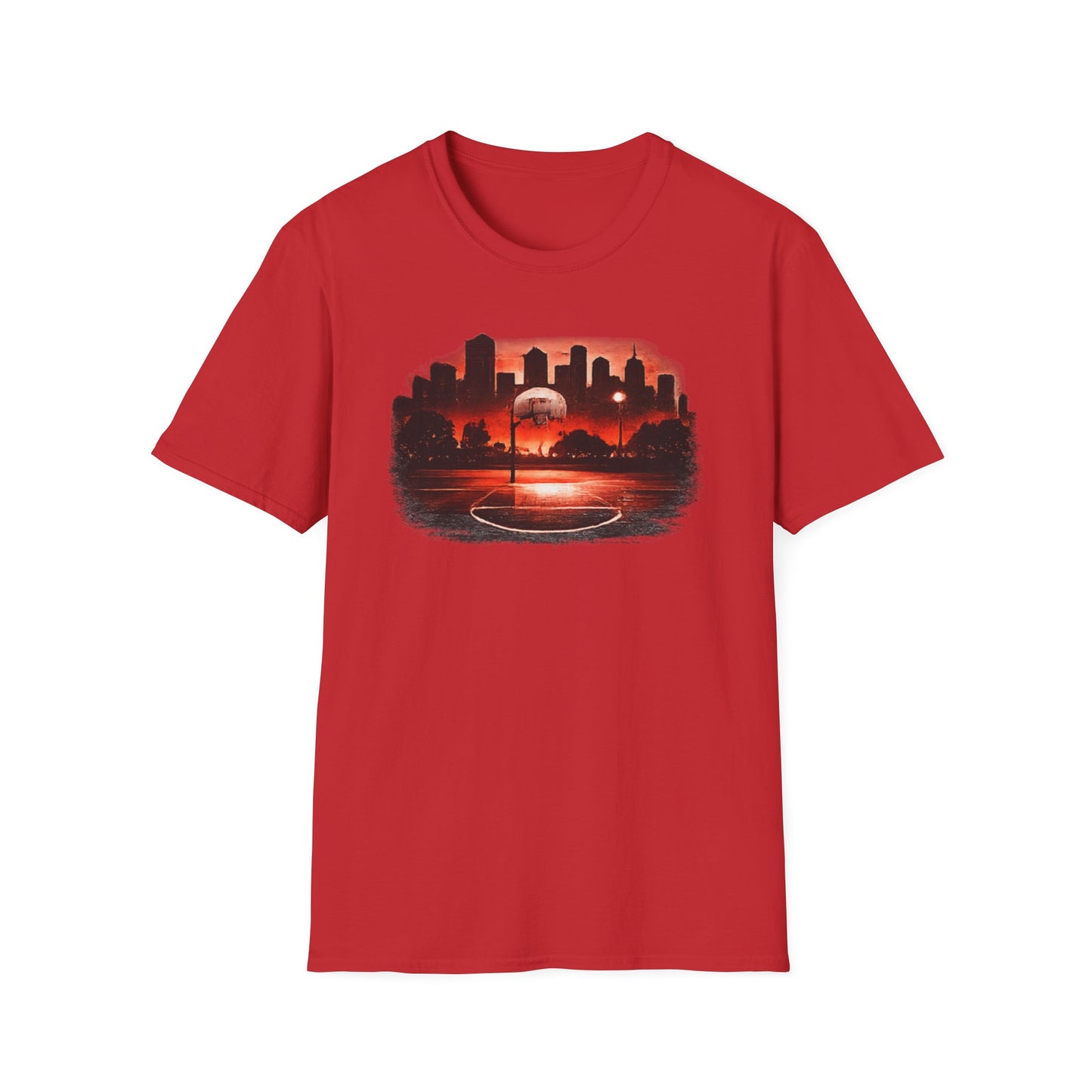 Street B-Ball Court - Unisex Soft Style T-Shirt