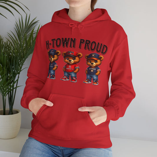 H-Town Proud Bears Hoodie | Houston Pride Graphic Unisex Pull-Over