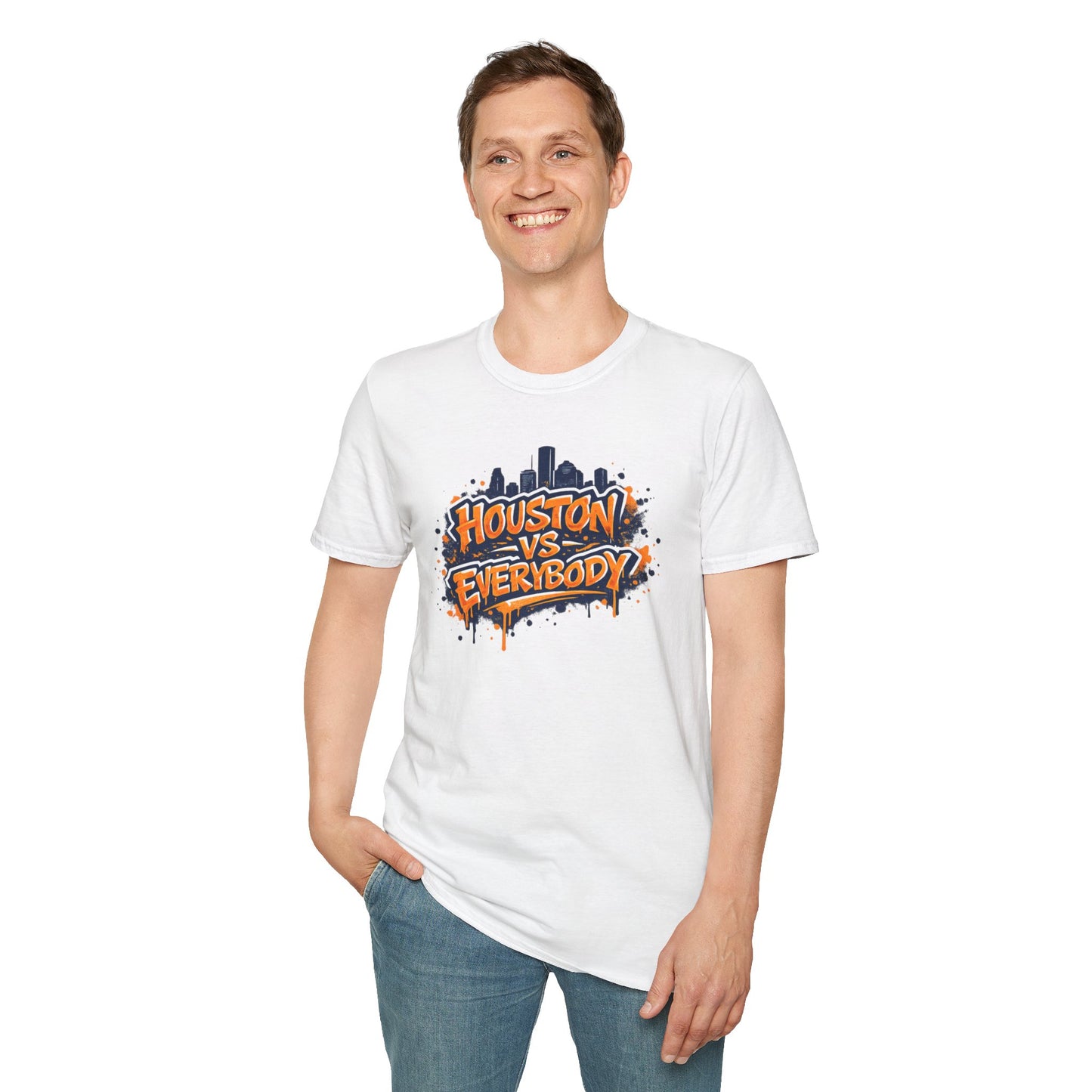 HOUSTON VS EVERYBODY-GRAFFITI ART - Unisex Soft Style T-shirt