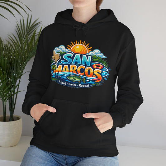 San Marcos Hoodie | Float Swim Repeat Texas River Life Unisex Pull-Over