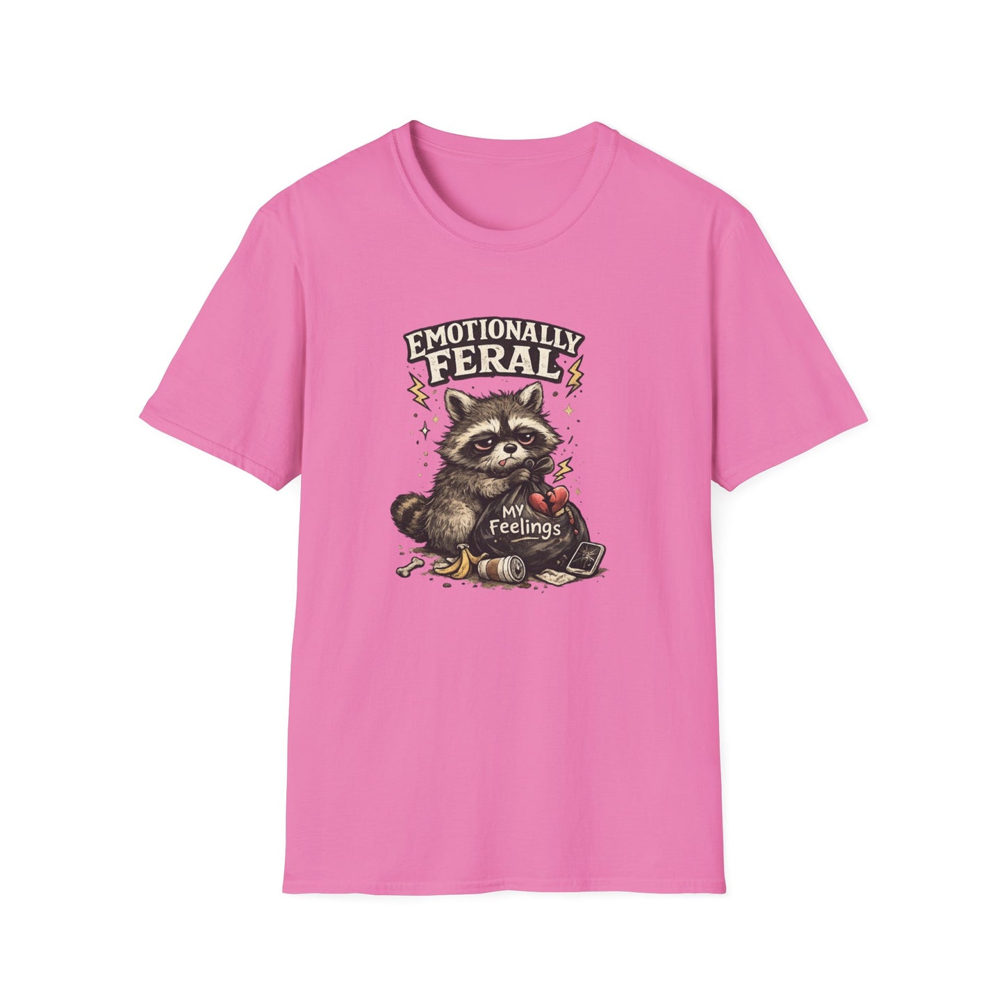 EMOTIONALLY FERAL - Unisex Soft Style T-Shirt