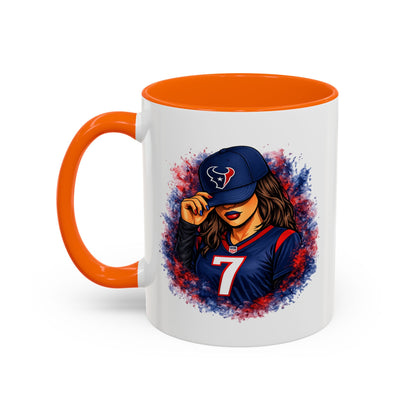 TEXANS GIRL REPPIN - Accent Coffee Mug (11, 15oz)