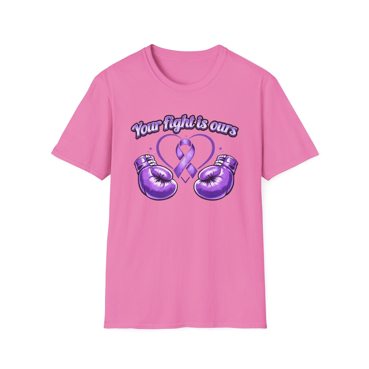 YOUR FIGHT IS OURS - LAVENDER GLOVES - Unisex Soft Style T-Shirt