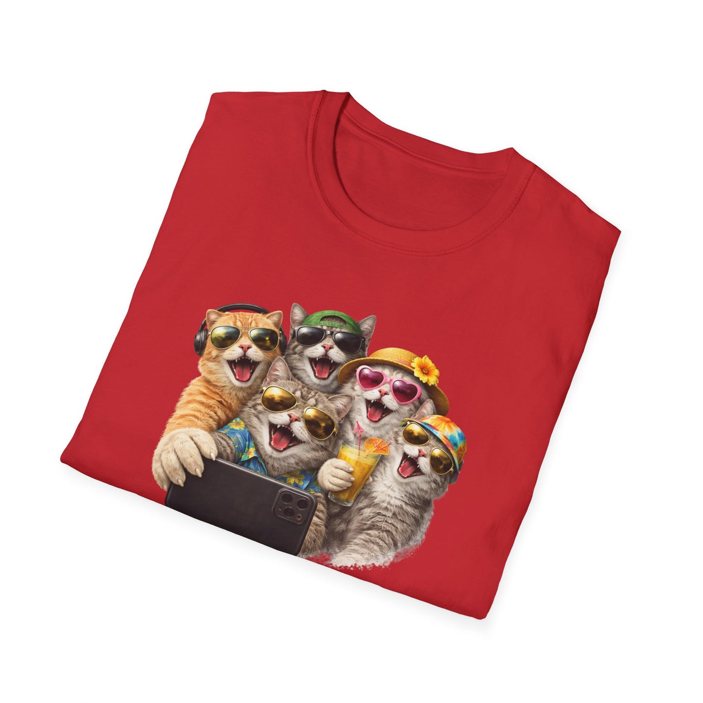 SELFIE TIME - CAT STYLE - Unisex Softstyle T-Shirt