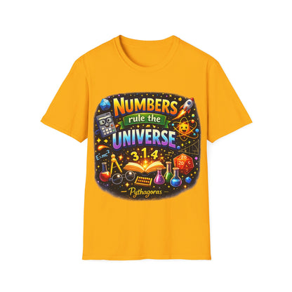 NUMBERS RULE THE UNIVERSE - ((BIG PRINT)) - Unisex Soft Style T-Shirt