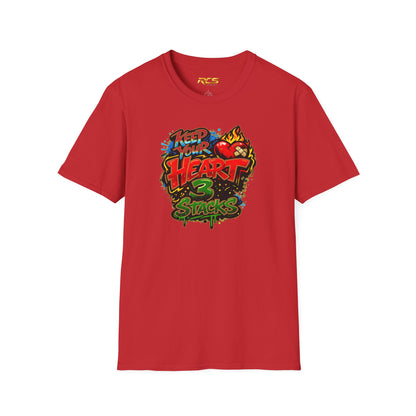 KEEP YOUR HEART 3 STACKS - Unisex Soft Style T-Shirt