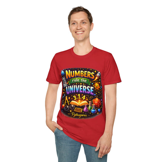 NUMBERS RULE THE UNIVERSE - ((BIG PRINT)) - Unisex Soft Style T-Shirt