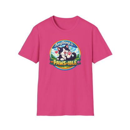 ANYTHING IS PAWSIBLE-KITTEN - Unisex Soft Style T-Shirt