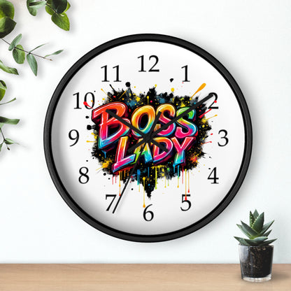 Boss Lady Wall Clock | Empowering Home Decor Gift for Women
