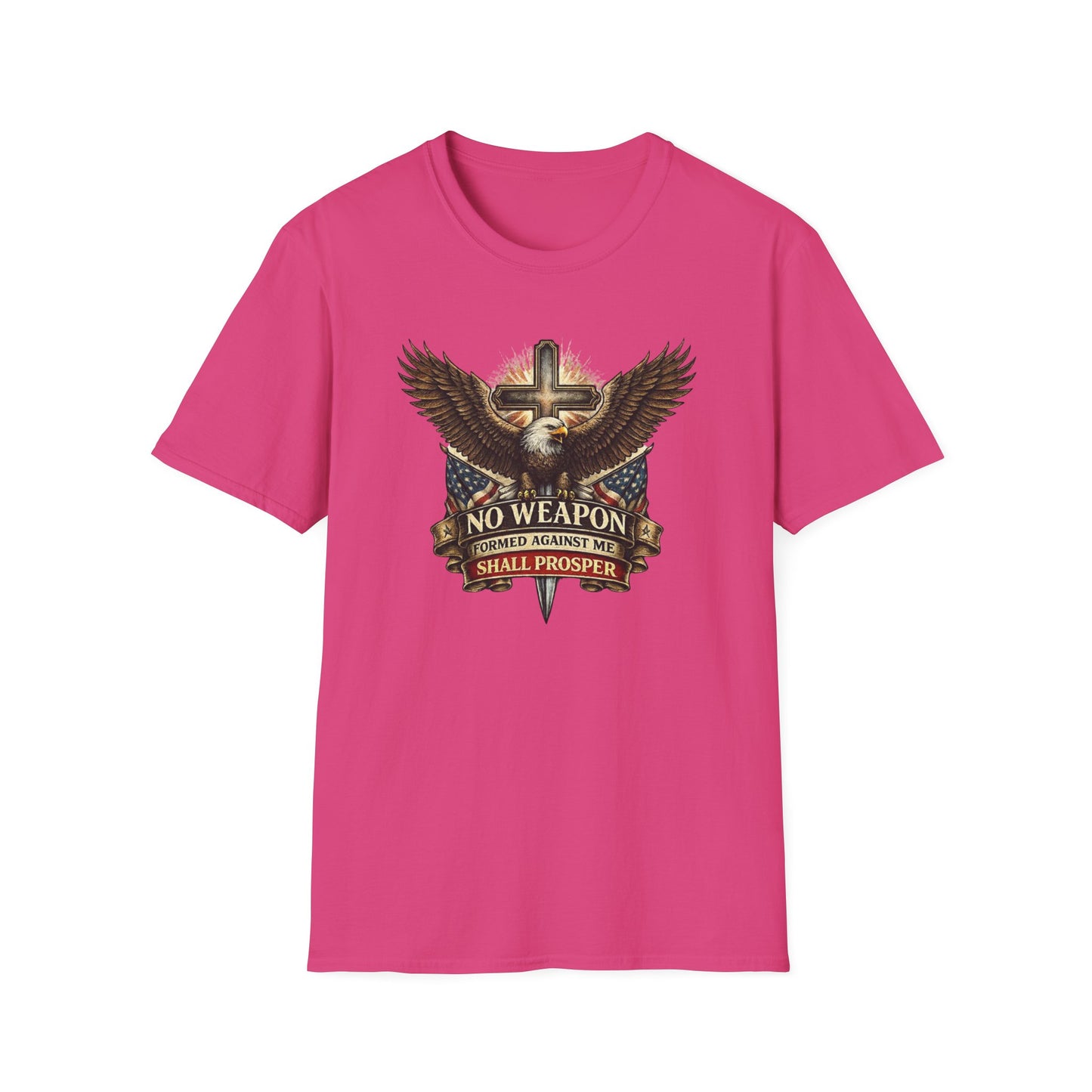 NO WEAPON FORMED AGAINST ME SHALL PROSPER - Unisex Soft Style T-Shirt
