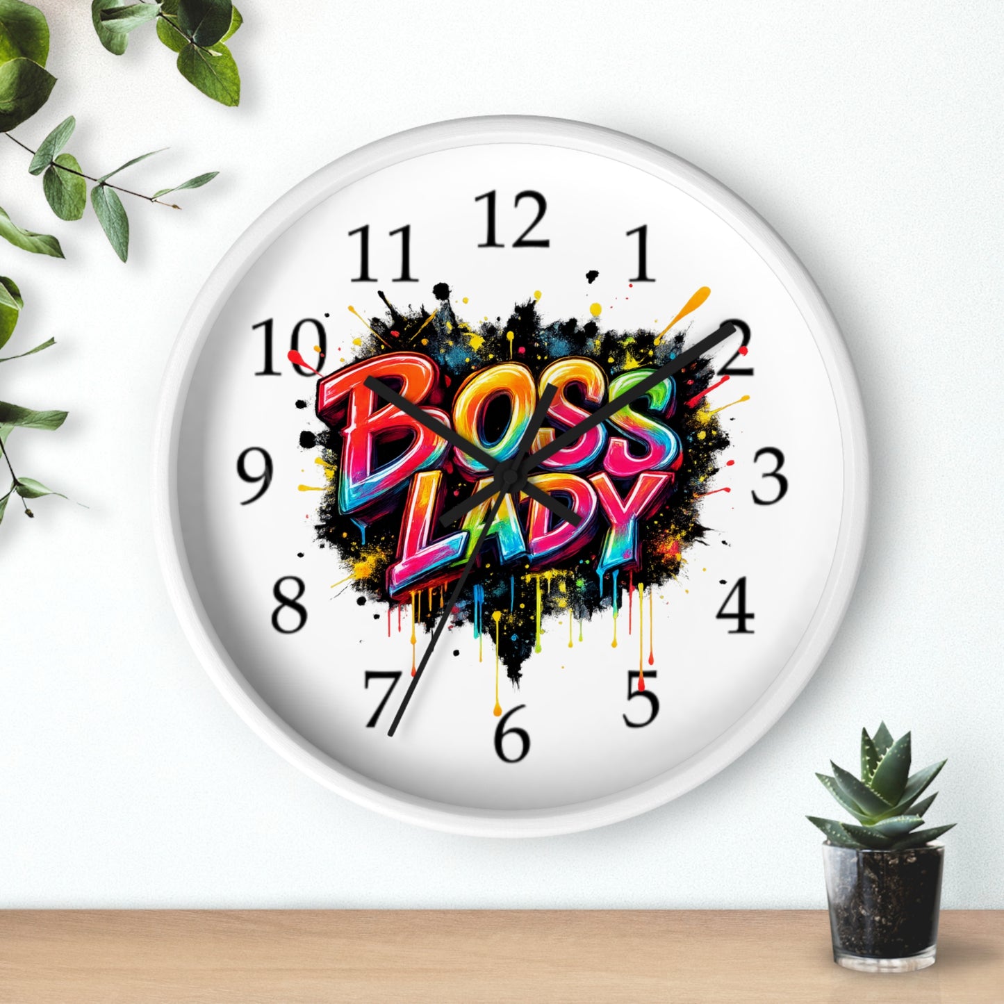 Boss Lady Wall Clock | Empowering Home Decor Gift for Women