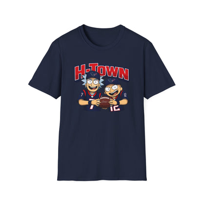 RICK N MORTY REPPIN TEXANS - Unisex Soft Style T-Shirt
