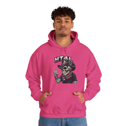 HT4L Skeleton Throwing the H | Houston Texans Unisex Pull-Over Hoodie