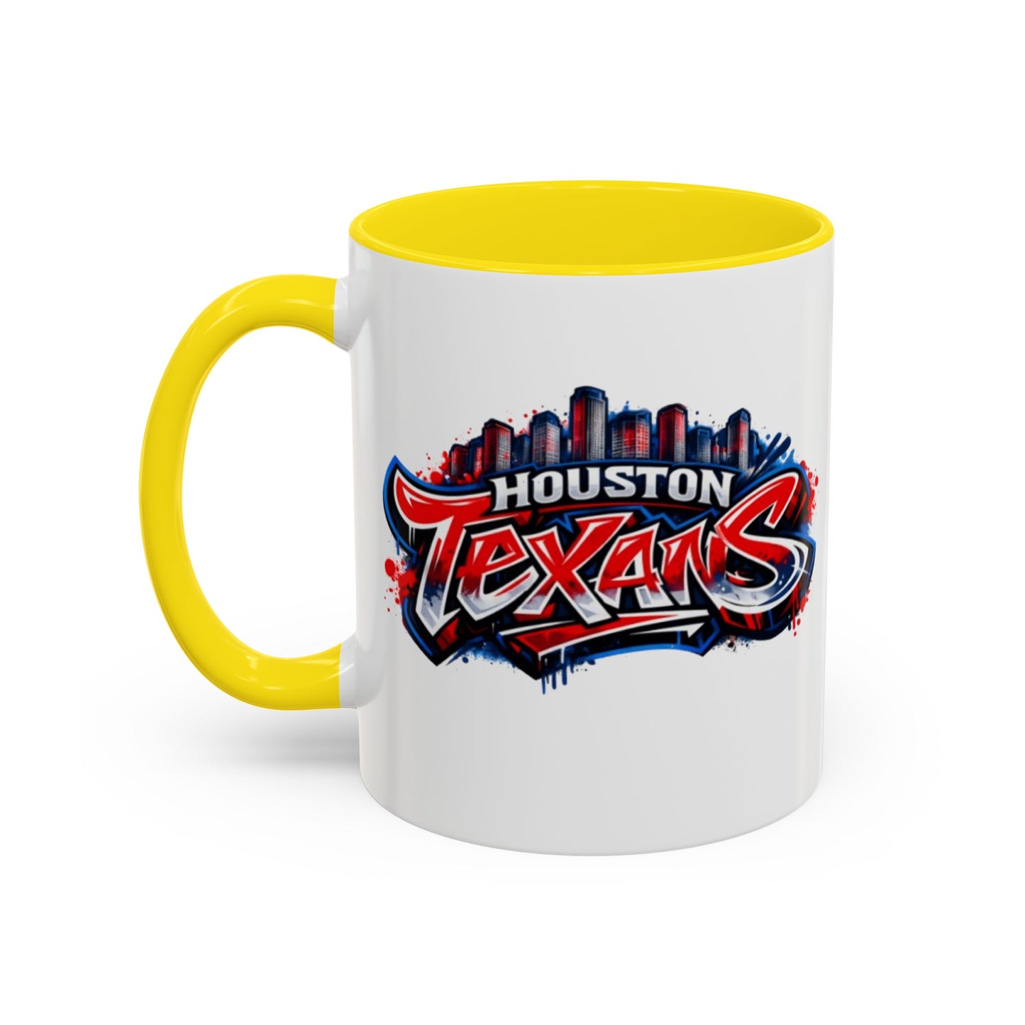 HOUSTON TEXANS GRAFFITI W/SKYLINE - Accent Coffee Mug (11, 15oz)