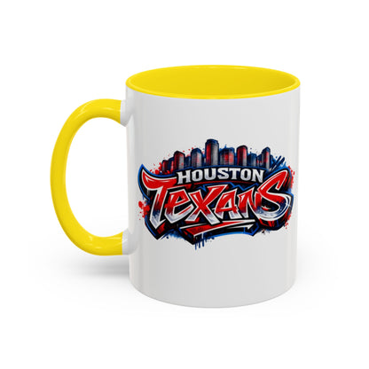 HOUSTON TEXANS GRAFFITI W/SKYLINE - Accent Coffee Mug (11, 15oz)