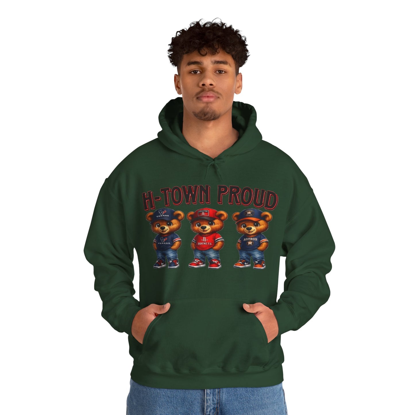 H-Town Proud Bears Hoodie | Houston Pride Graphic Unisex Pull-Over