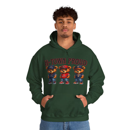 H-Town Proud Bears Hoodie | Houston Pride Graphic Unisex Pull-Over