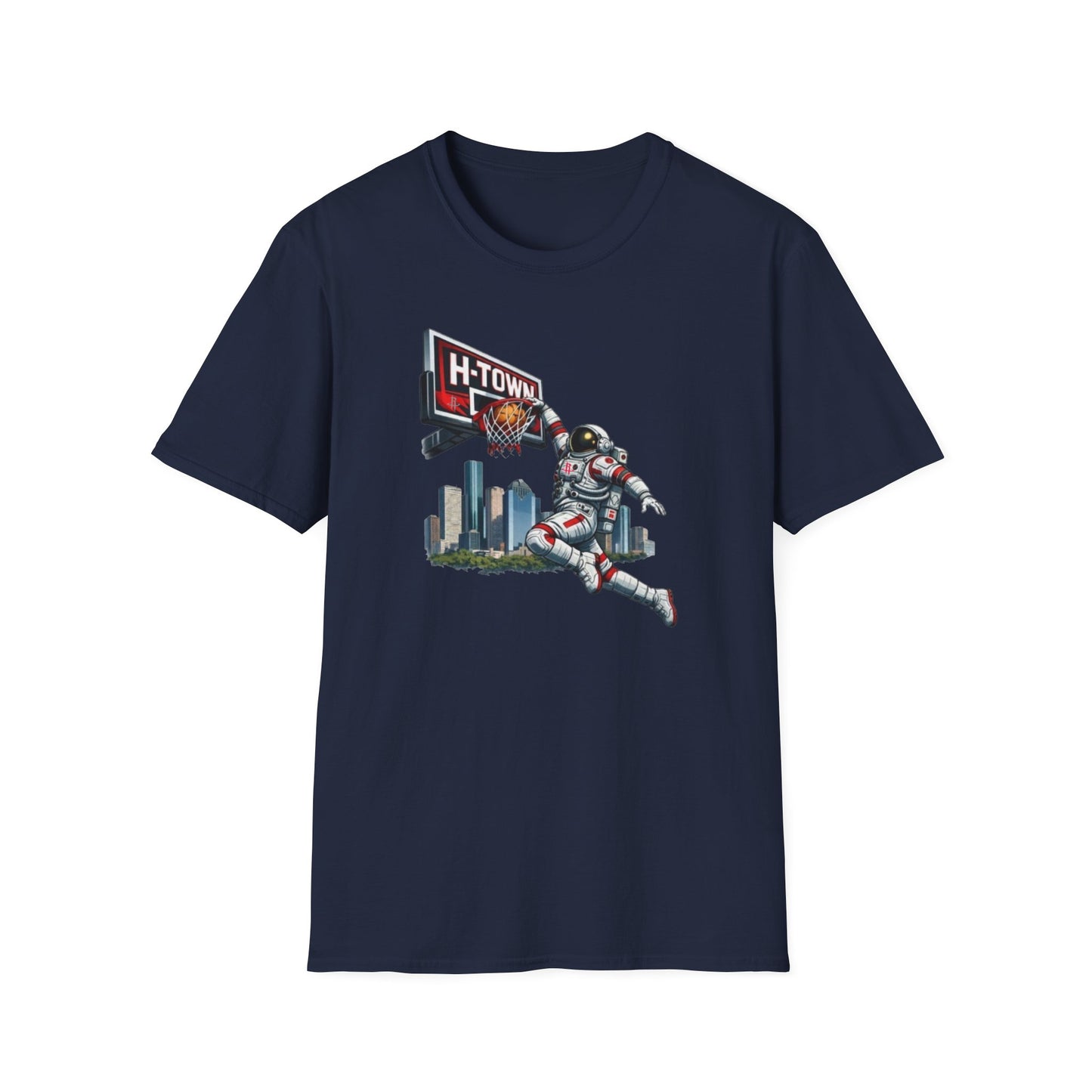 H-TOWN ROCKETS: ASTRONAUT DUNKING - Unisex Soft Style T-shirt