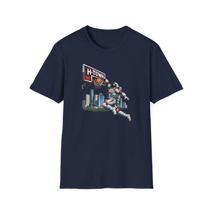 H-TOWN ROCKETS: ASTRONAUT DUNKING - Unisex Soft Style T-shirt