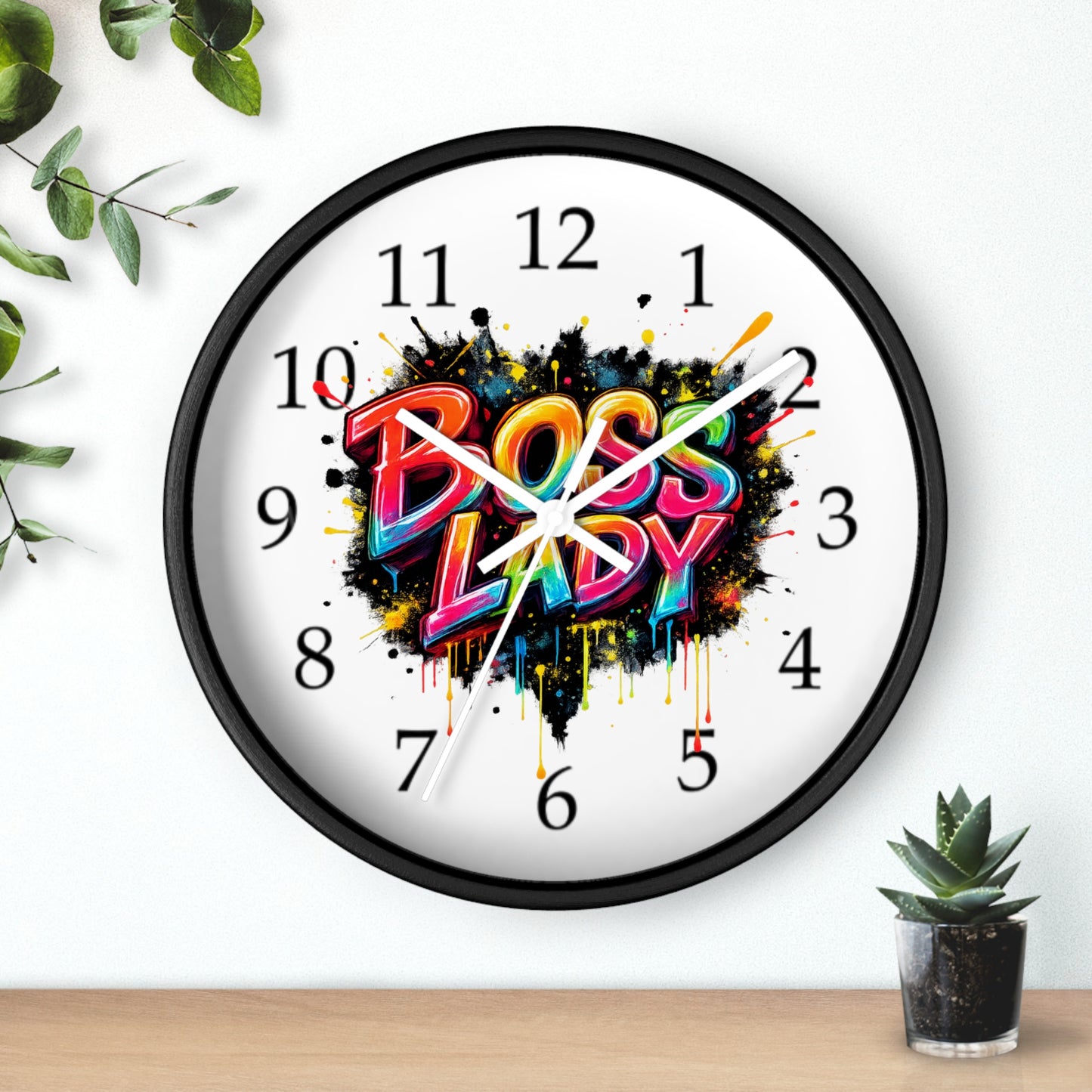 Boss Lady Wall Clock | Empowering Home Decor Gift for Women