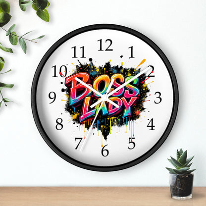 Boss Lady Wall Clock | Empowering Home Decor Gift for Women
