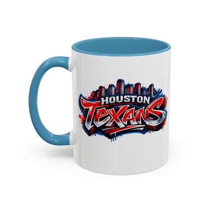 HOUSTON TEXANS GRAFFITI W/SKYLINE - Accent Coffee Mug (11, 15oz)