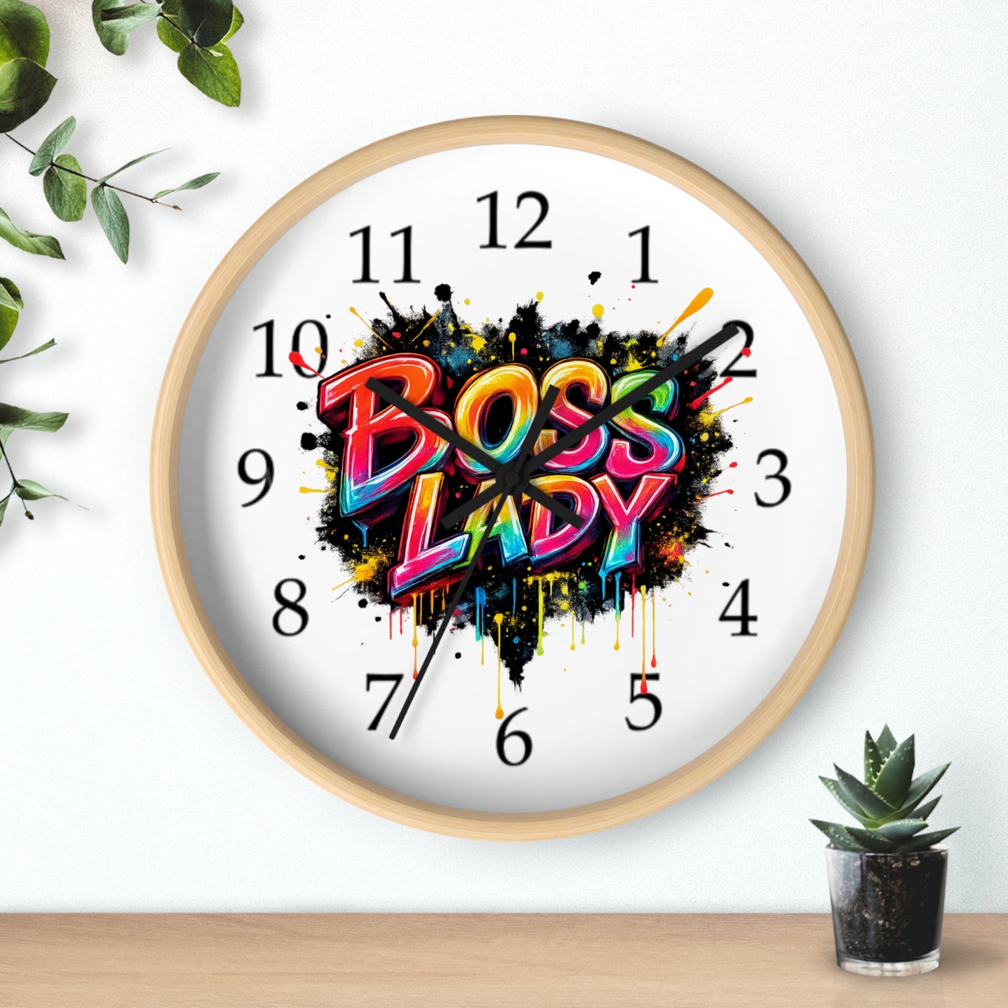 Boss Lady Wall Clock | Empowering Home Decor Gift for Women