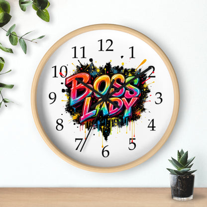 Boss Lady Wall Clock | Empowering Home Decor Gift for Women