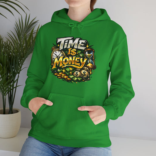 Time Is Money Hoodie | Hustle Mindset Graphic Unisex Pull-Over
