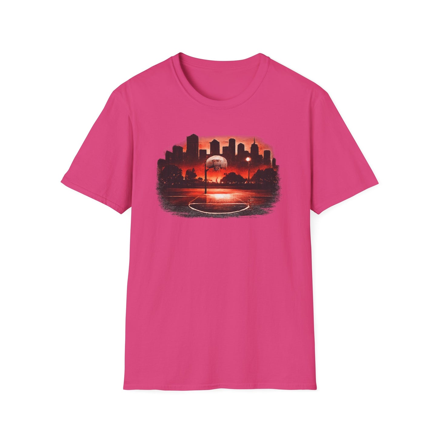 Street B-Ball Court - Unisex Soft Style T-Shirt