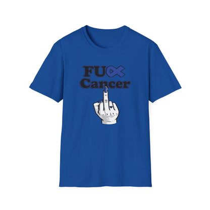 F CANCER - BLUE RIBBON - Unisex Soft Style T-Shirt