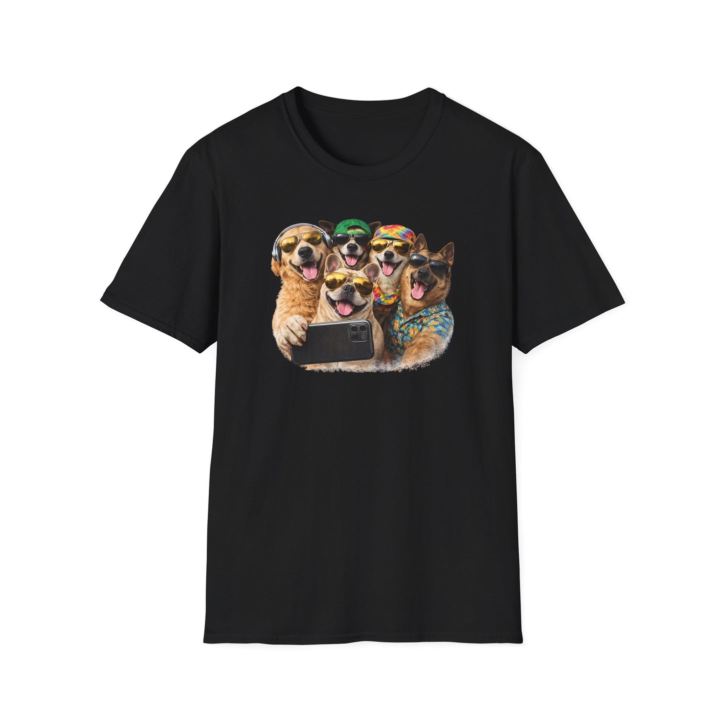 SELFIE TIME - DOG STYLE - Unisex Softstyle T-Shirt