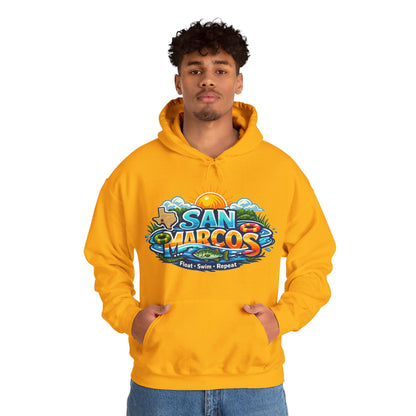 San Marcos Hoodie | Float Swim Repeat Texas River Life Unisex Pull-Over