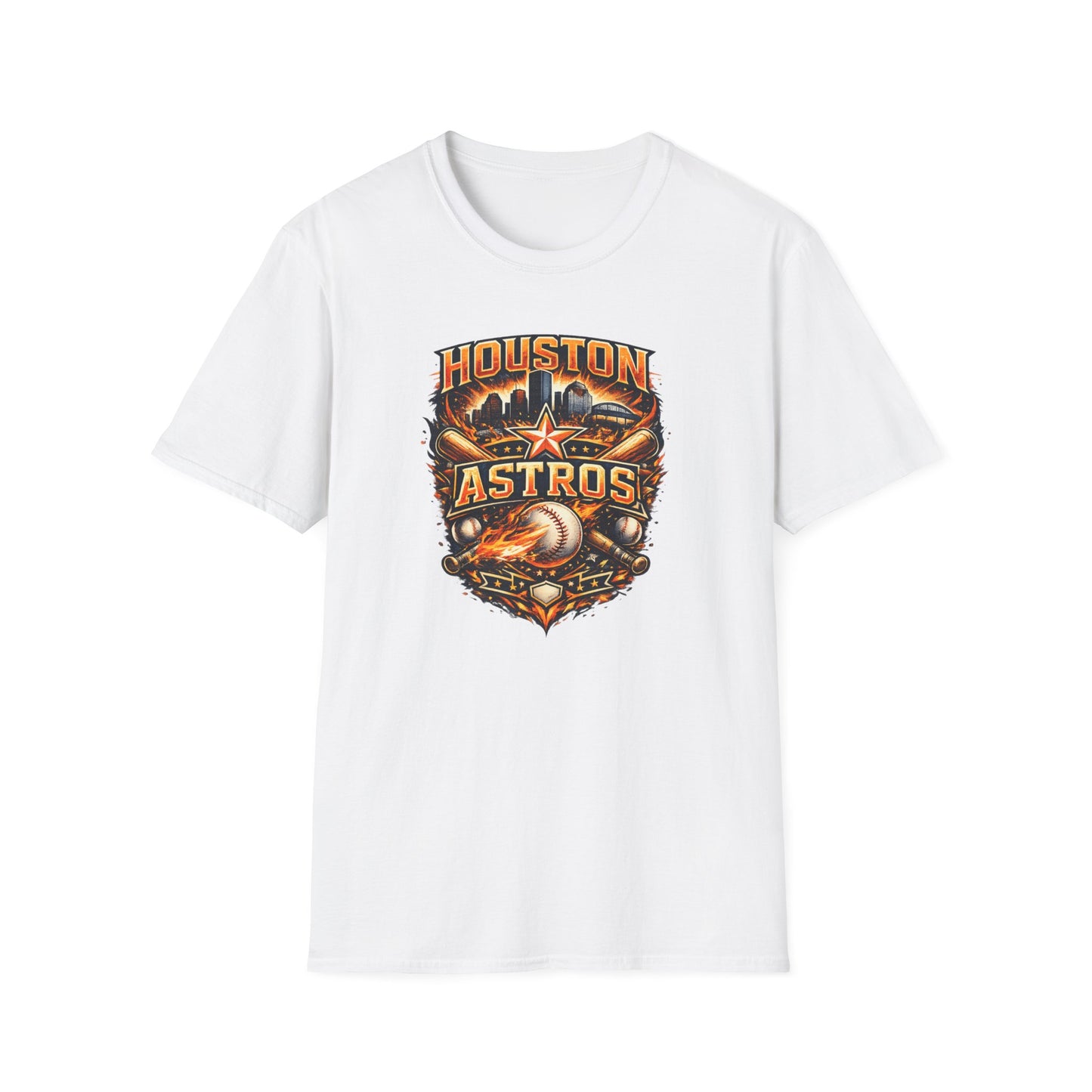 HOUSTON ASTROS VINTAGE DESIGN - Unisex Soft Style T-shirt