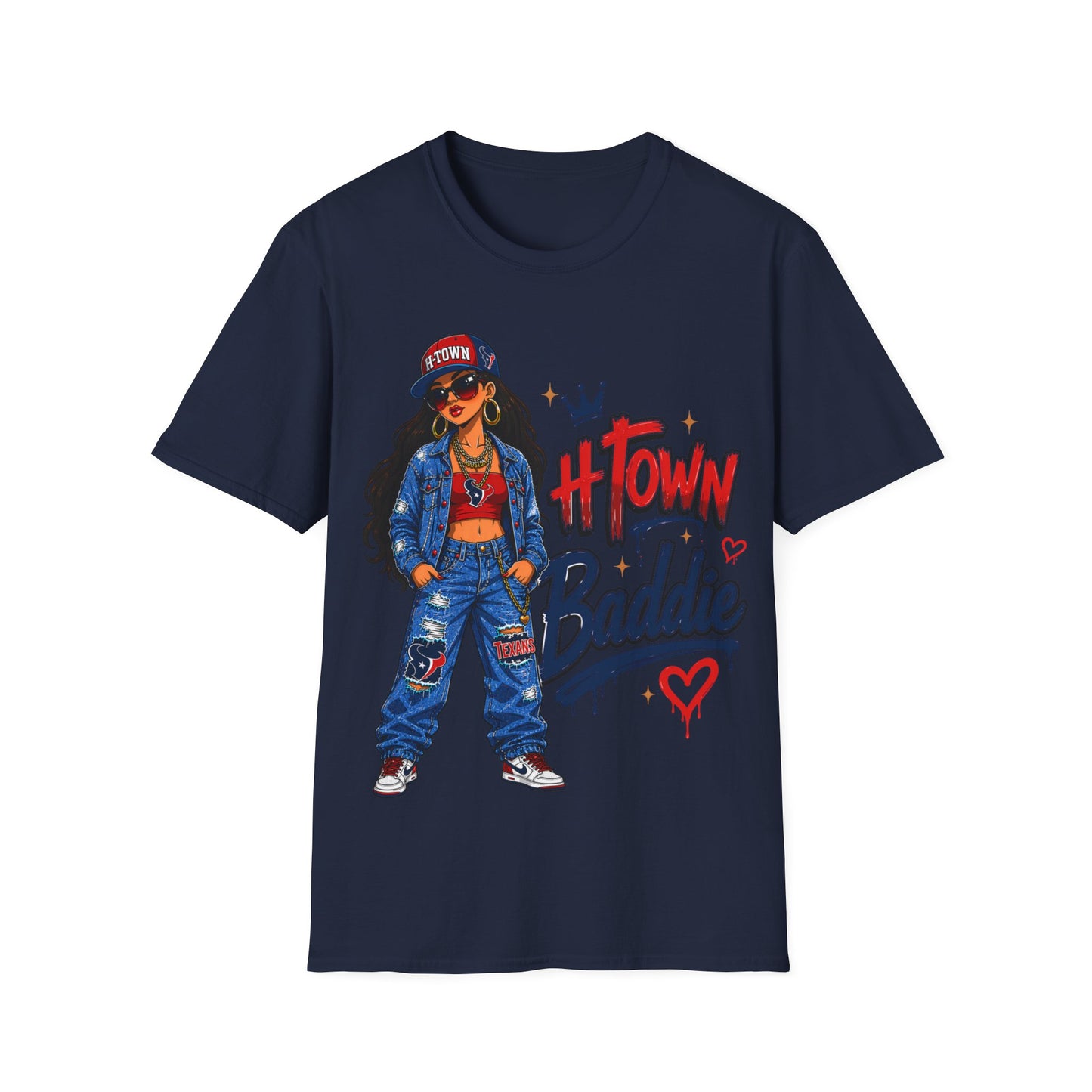 H-TOWN BADDIE - ((BIG PRINT)) Unisex Soft Style T-Shirt